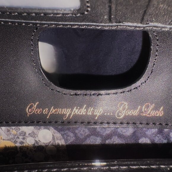 Ted Baker of London Black Patent Leather Rose Gold Kiss-Lock Wallet NWT - Picture 6 of 12